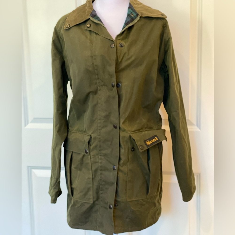 Women’s Waterproof Waxed Outdoor Jacket. Flannel Lined. Barbour style by Mascot.